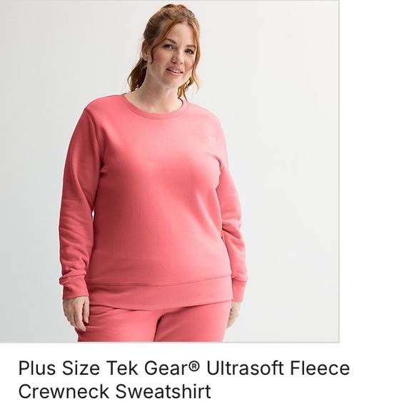 Tek Gear Ultrasoft Fleece Crewneck Sweatshirt – Women’s 2X – magenta blossom - Picture 15 of 15